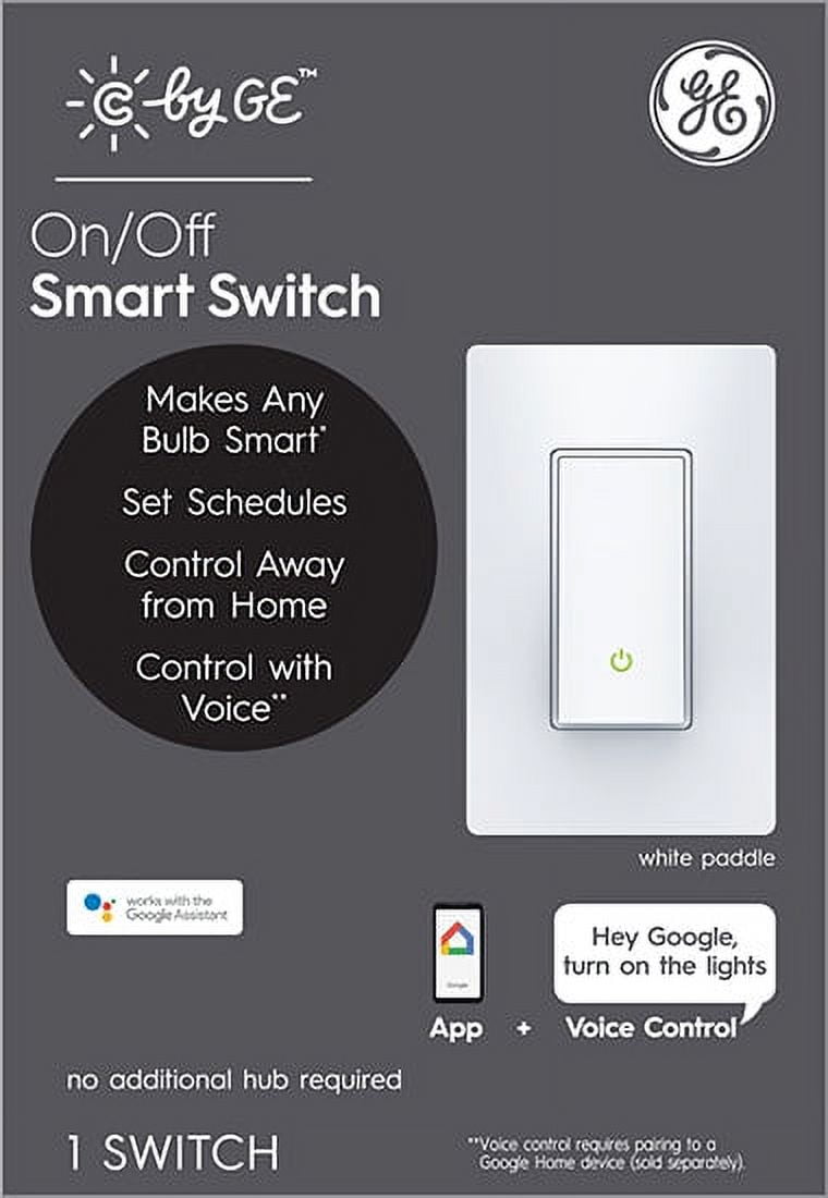 GE C by GE Wall On / Off Smart Switch Paddle, 1-Pack (Packaging May Vary)