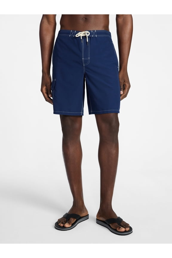 Men's and Big Men's Cargo E Board Swim Shorts, Sizes S-3XL