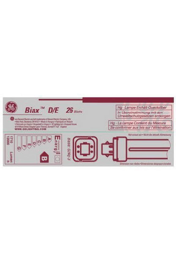 26W F26DBX/835 G24q-3 3500k Compact Fluorescent 20000hr. Bulb