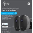 thumbnail image 1 of GE CYNC 2pk Smart Outdoor Battery Camera, 2K HD Resolution, Works with Alexa and Google Assistant, Wi-Fi Enabled, No Hub Required, 1 of 11
