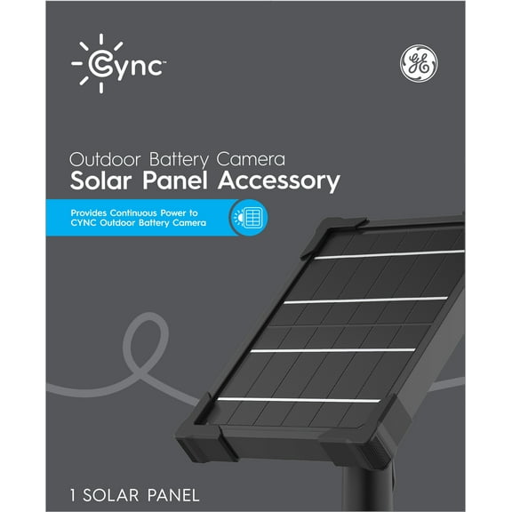 GE CYNC Outdoor Solar-Powered Panel for CYNC Smart Outdoor Battery Camera (Sold Separately)