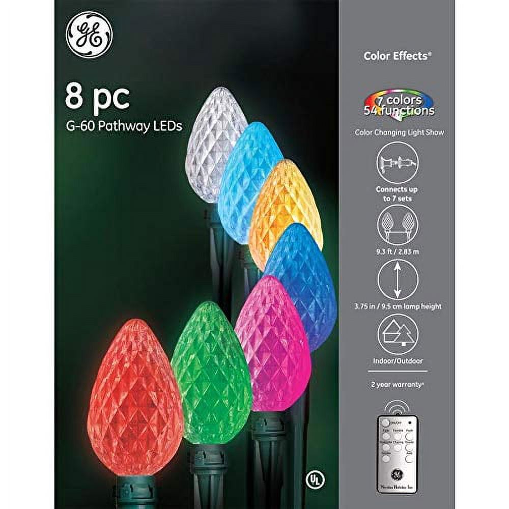 GE Color Changing Christmas Lights Pathway Markers with Remote Control