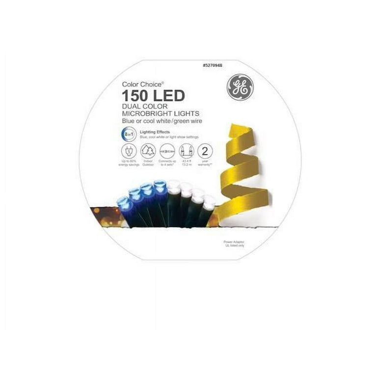 General Electric Indoor Outdoor 43.4 ft Plug in Color Changing 150 LED Light Ropes Strings