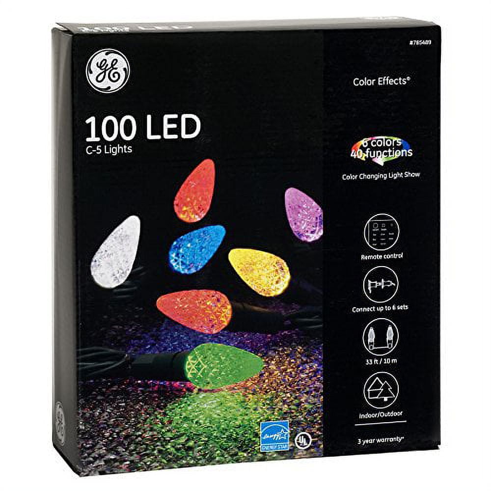 GE Color Effects 100Count 33ft MultiFunction Color Changing C5 LED