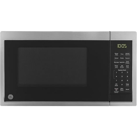 GE Countertop Microwave Oven, 900-watt 0.9 Cu. Ft, Stainless Steel