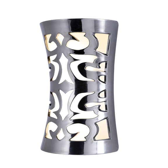 GE CoverLite LED Plug-In Night Light, Cornucopia Design, Brushed Nickel, 11544