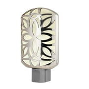 GE CoverLite LED Plug-in Night Light, Petals Design, Brushed Nickel, 4 in, 11314
