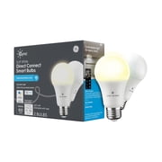GE Cync A19 Smart LED Light Bulbs, Soft White Indoor D cor Lights, 60 Watts, Medium Base, 2pk