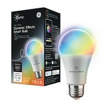 GE Cync Dynamic Effects Smart LED Light Bulb, 60 Watt, Color Changing, A19 Bulb, Medium Base