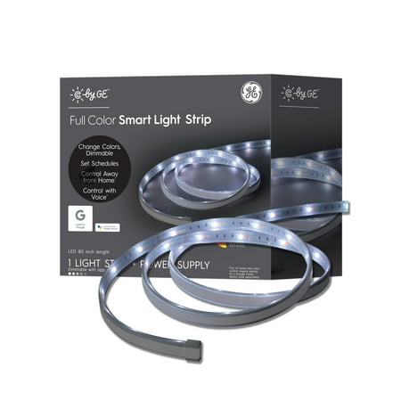 GE Cync Smart LED Light Strip, 22.5 Watts, Full Color, Bluetooth Enabled, 80 inches
