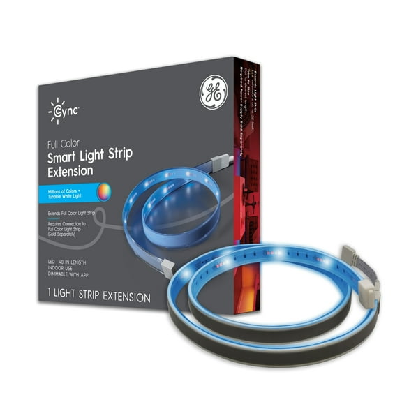 GE Cync Smart LED Light Strip Extension Only, Color Changing Indoor Lights, Corded Electric, 40in