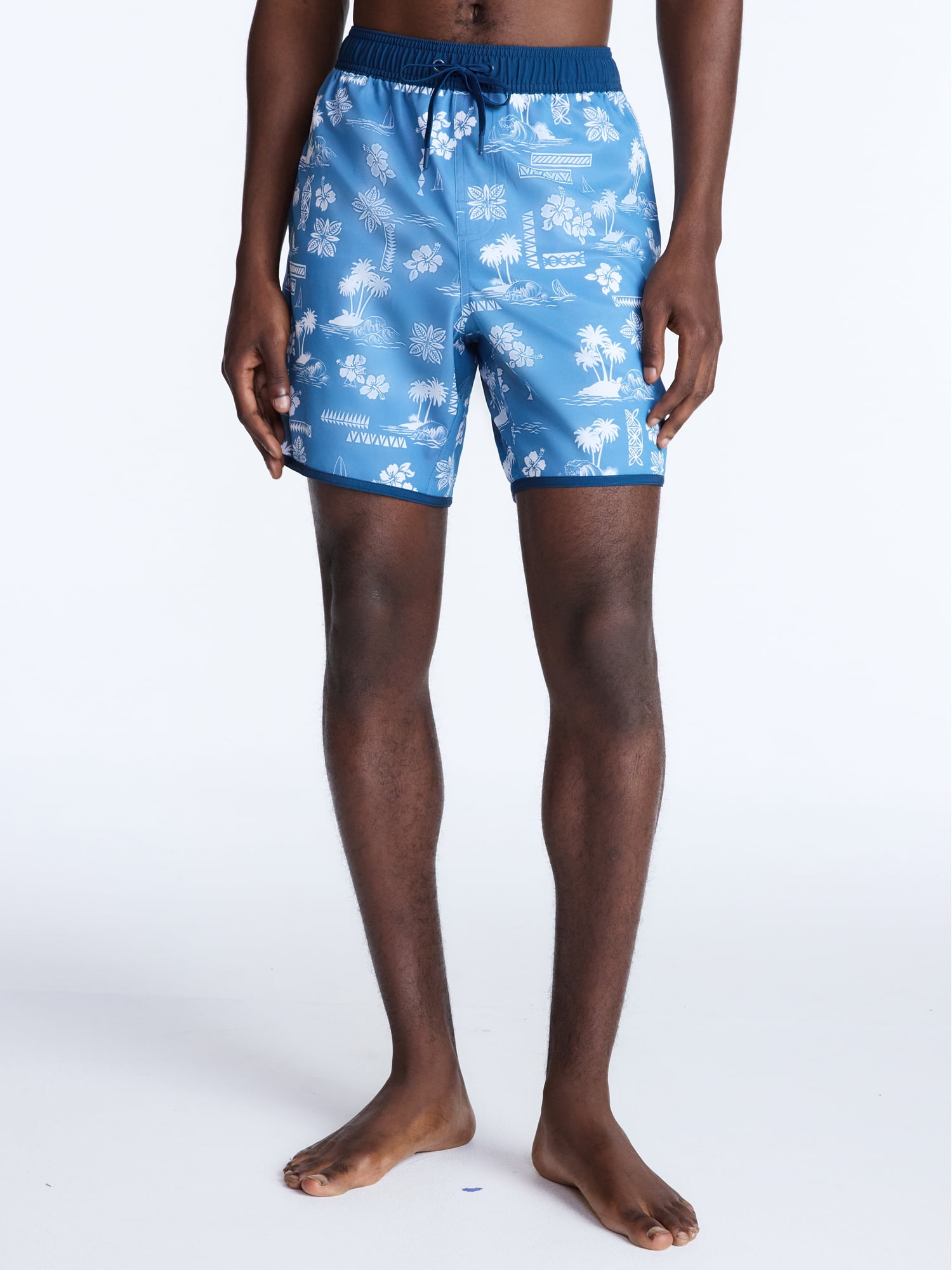 George Men's Dolphin Hem Shorts, 7" Inseam, Sizes S-3XL