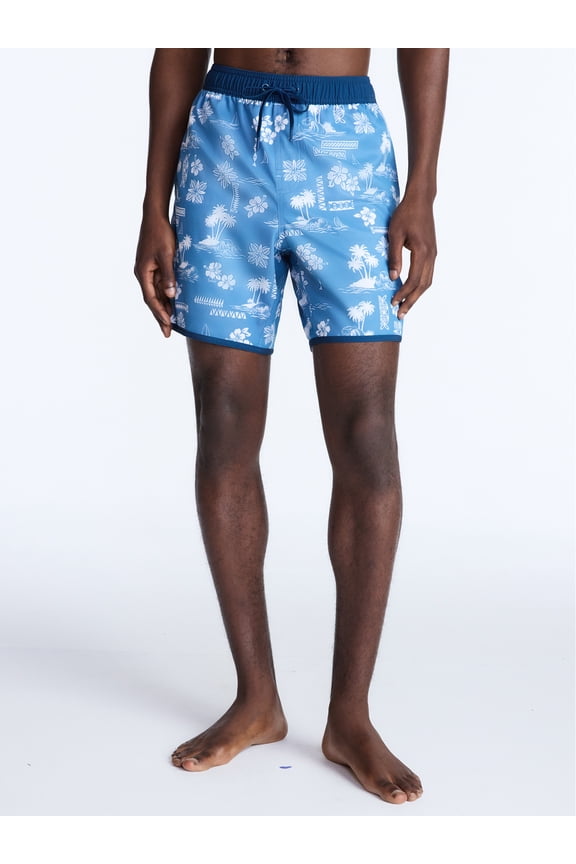 Men's Dolphin Hem Shorts, 7" Inseam, Sizes S-3XL