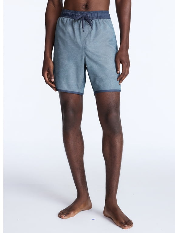 Men's Dolphin Hem Swim Shorts, 7 in Inseam, Sizes S-3XL
