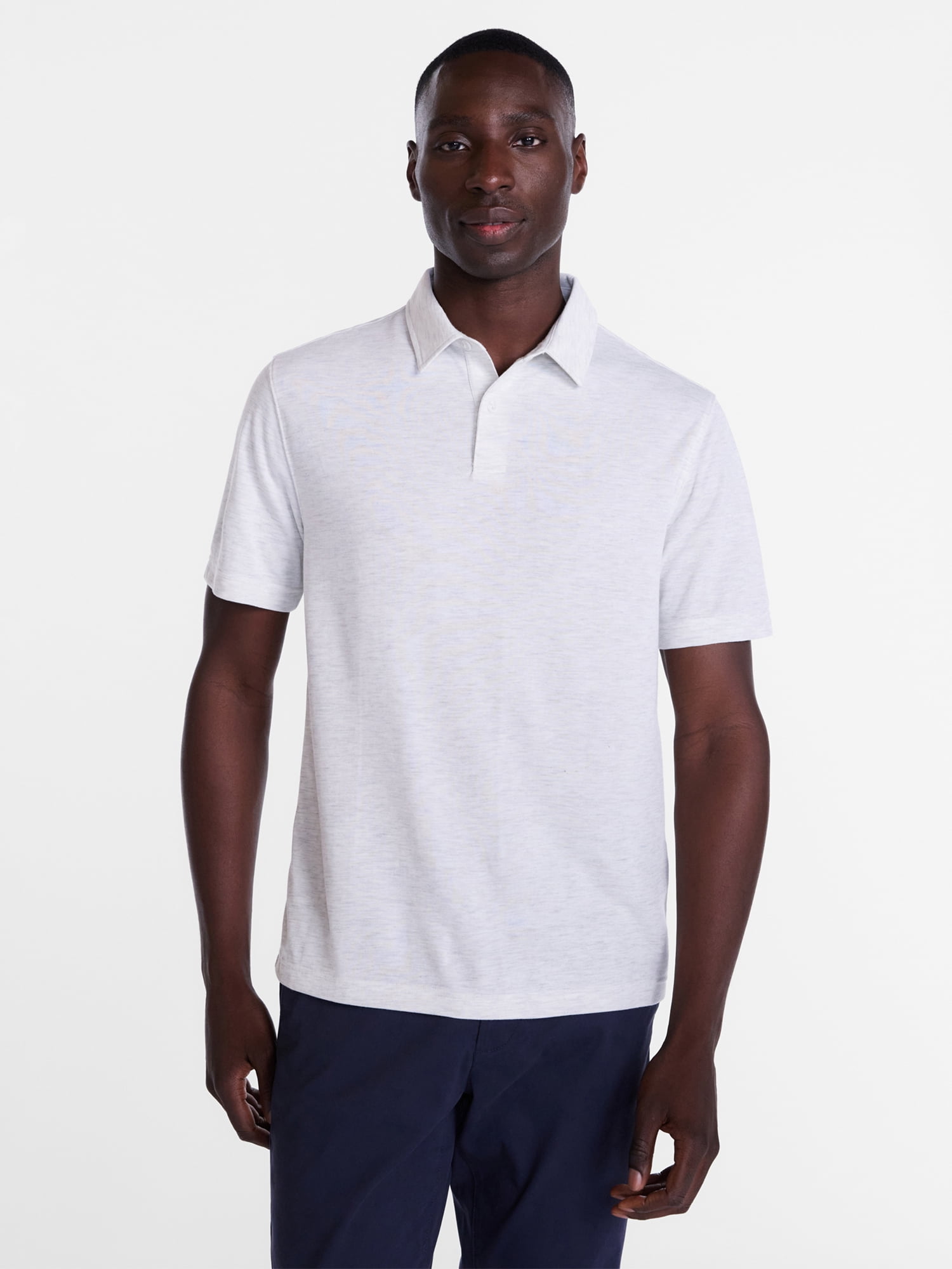 George Men's and Big Men's Double Knit Polo Shirt with Short Sleeves, Sizes S-5XL