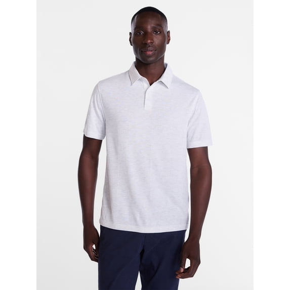 George Men's and Big Men's Double Knit Polo Shirt with Short Sleeves, Sizes S-5XB