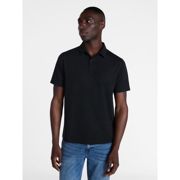 George Men's and Big Men's Double Knit Polo Shirt with Short Sleeves, Sizes S-5XL