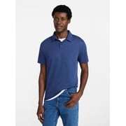 Men's and Big Men's Double Knit Polo Shirt with Short Sleeves, Sizes S-5XL