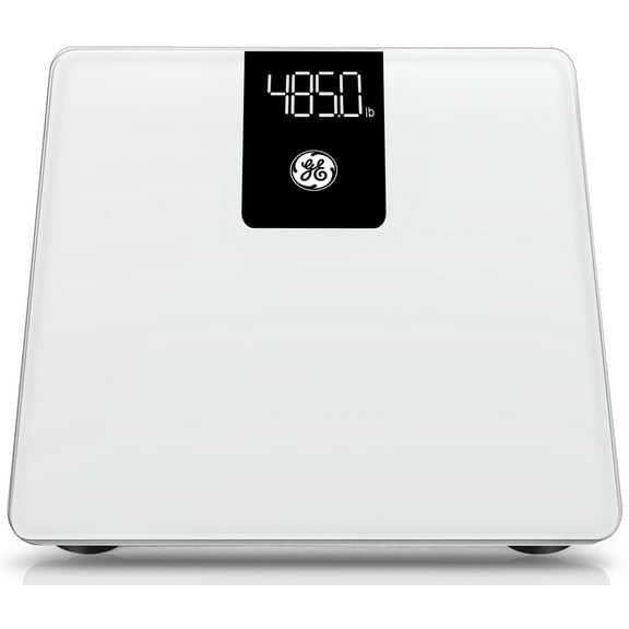 GE Digital Bathroom Scale for Body Weight BMI, Smart with App, 11.8", 500lb Weighing Capacity