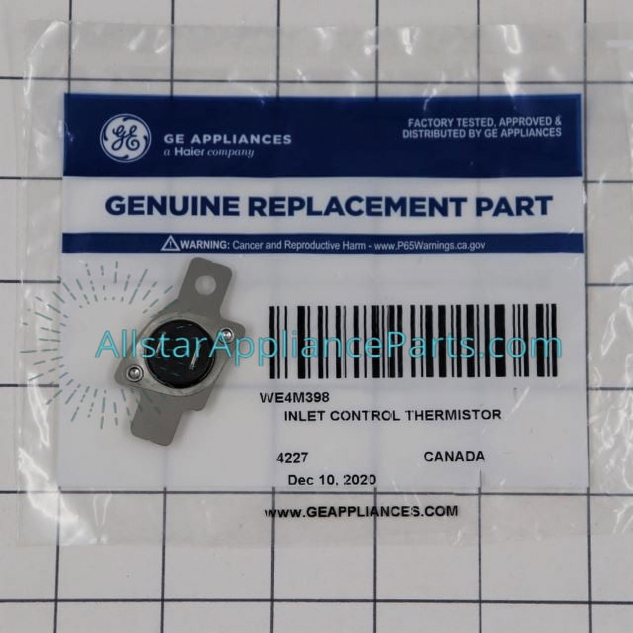GE Dryer Thermistor WE4M398