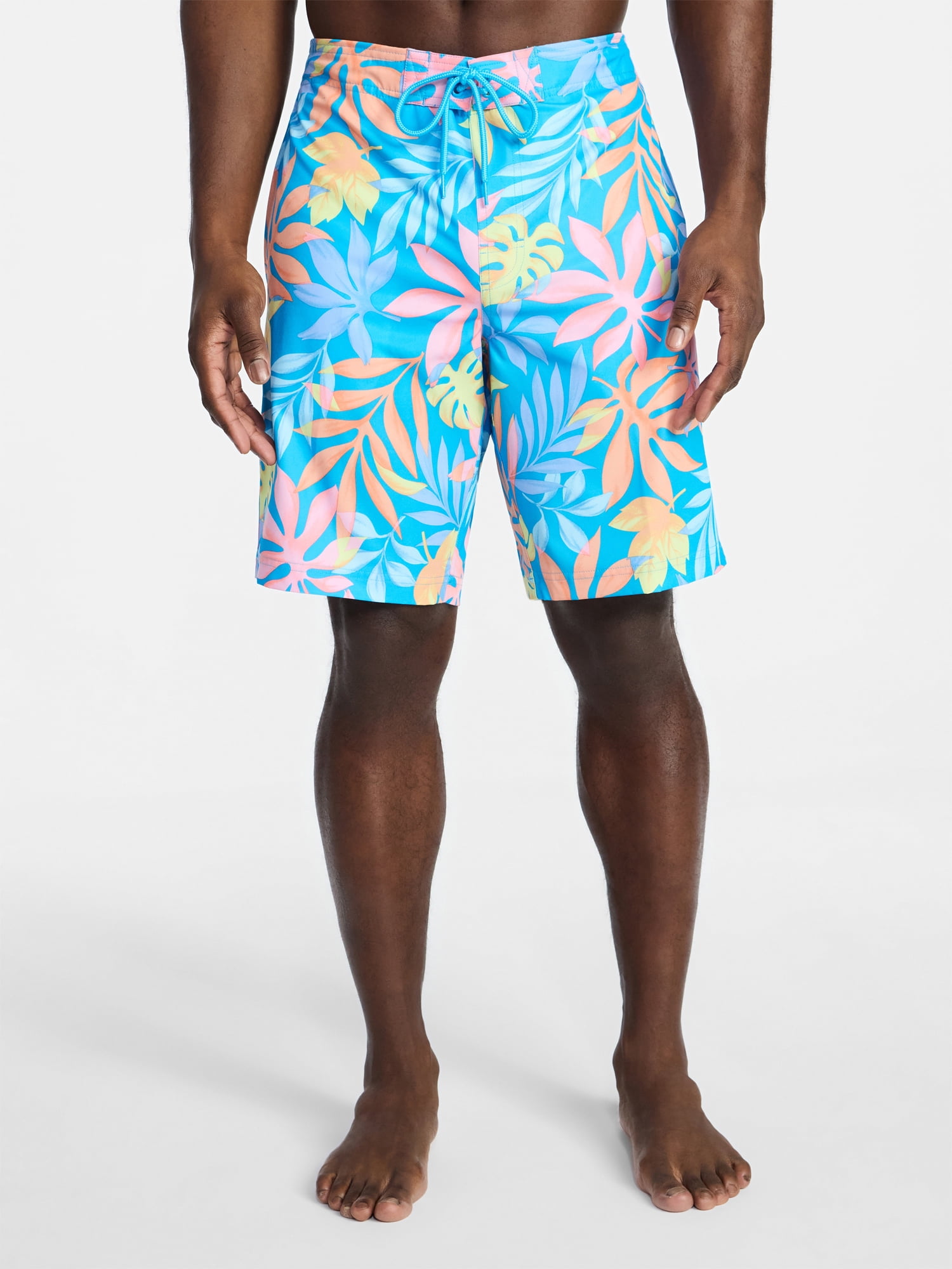 George Men's and Big Men's E-Board Swim Trunks with UPF 50+, 9" Inseam, Sizes S-3XL