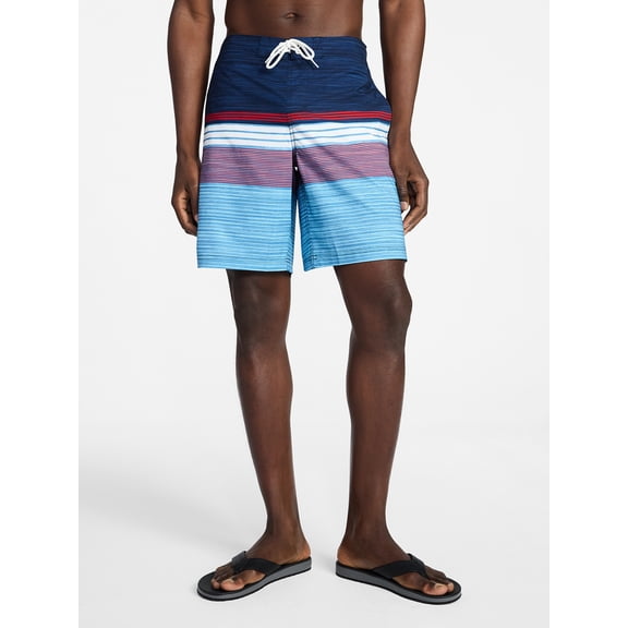 George Men's and Big Men's E-Board Swim Trunks with UPF 50+, 9" Inseam, Sizes S-3XL