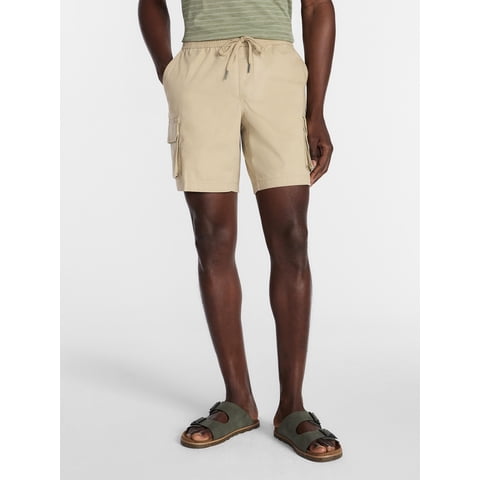 Men's and Big Men's E Waist Cargo Shorts, 8" Inseam, Sizes S-3XL
