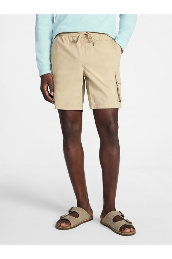 Men's and Big Men's E Waist Cargo Shorts, 8" Inseam, Sizes S-3XL