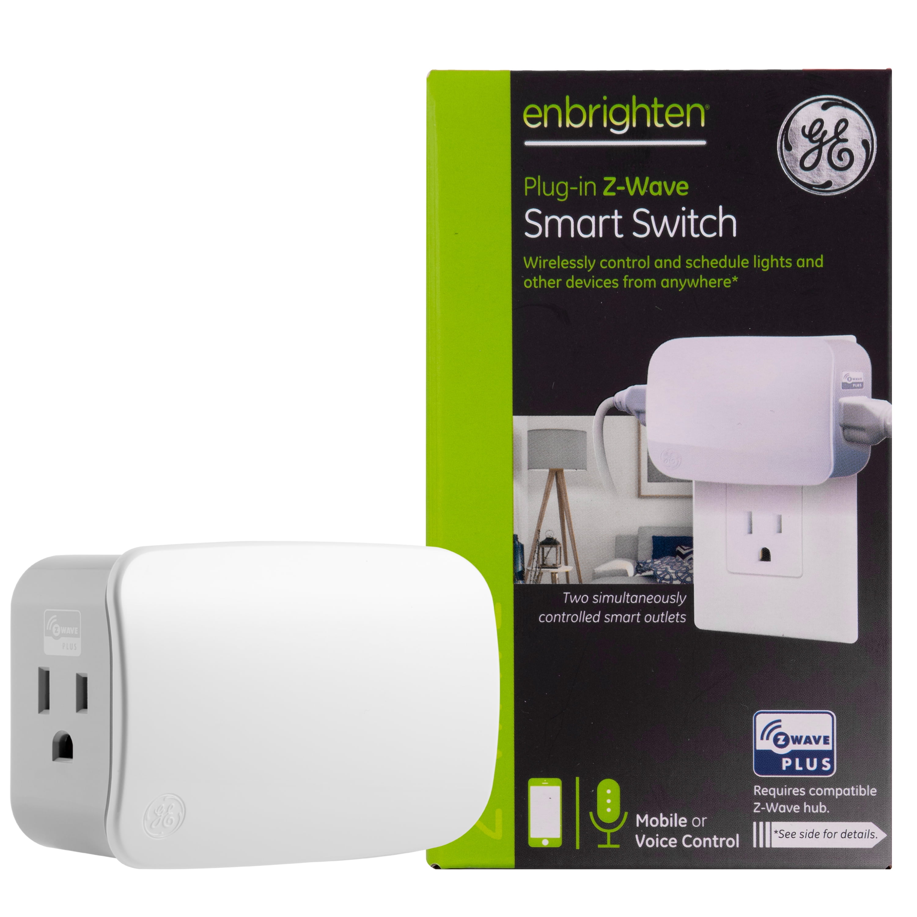 Enbrighten Z-Wave Plus Plug-In Outdoor Smart Switch, Gen5