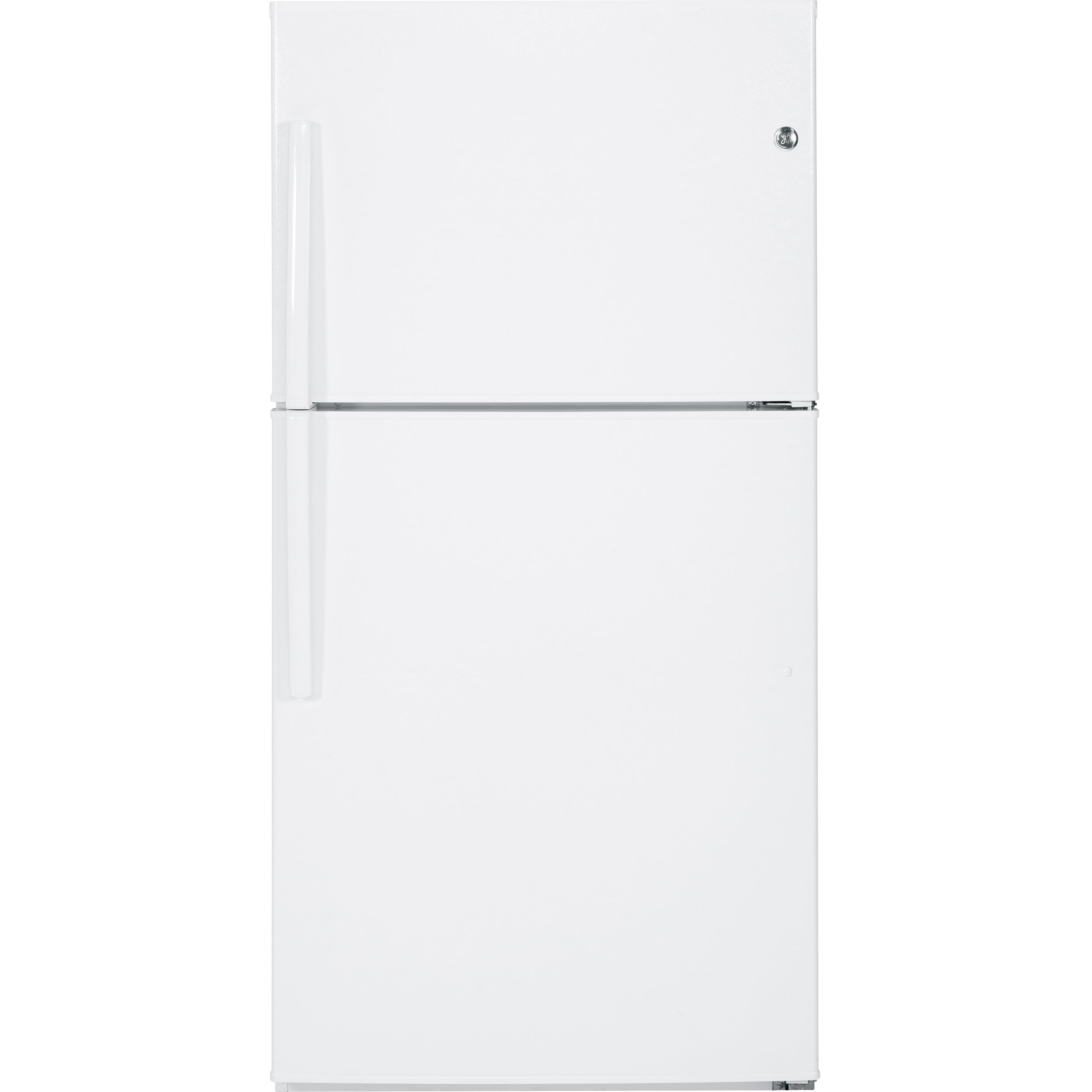 GE® Energy Star® 21.2 Cu. ft. ADA Compliant Top-Freezer Refrigerator Model GTE21GTHWW in White Color