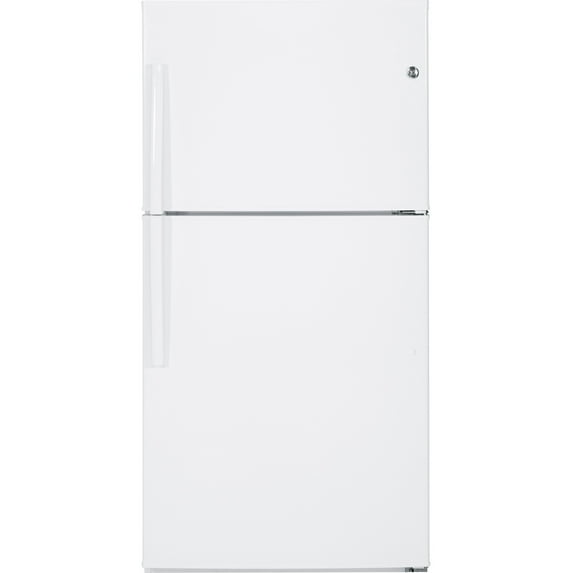 GE® Energy Star® 21.2 Cu. ft. ADA Compliant Top-Freezer Refrigerator Model GTE21GTHWW in White Color