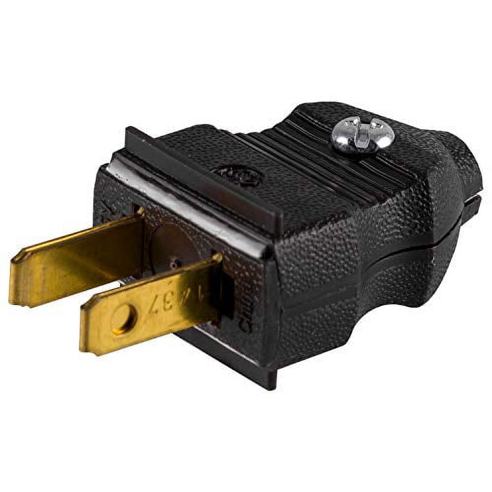 GE Extension Cord Plug Replacement, 2 Pack, Polarized, 125VAC/15A, Ideal Small Appliances such