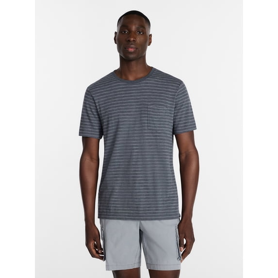 George Men's & Big Mens Classic Fit Striped Short Sleeve Crewneck T-Shirt, Sizes S-5XL