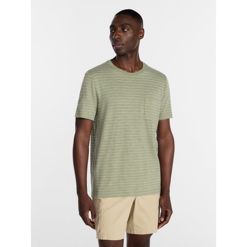 Men's & Big Mens Classic Fit Striped Short Sleeve Crewneck T-Shirt, Sizes S-5XL