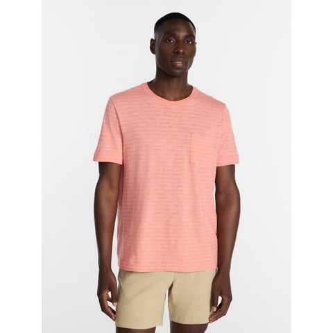 Men's & Big Mens Classic Fit Striped Short Sleeve Crewneck T-Shirt, Sizes S-5XL