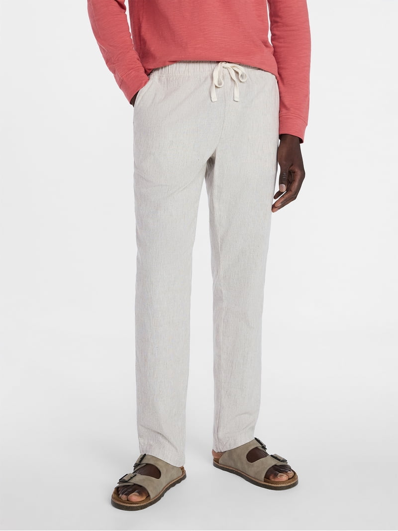 George Men's Linen Blend Weekend Pants, Sizes S-3XL - Walmart.com
