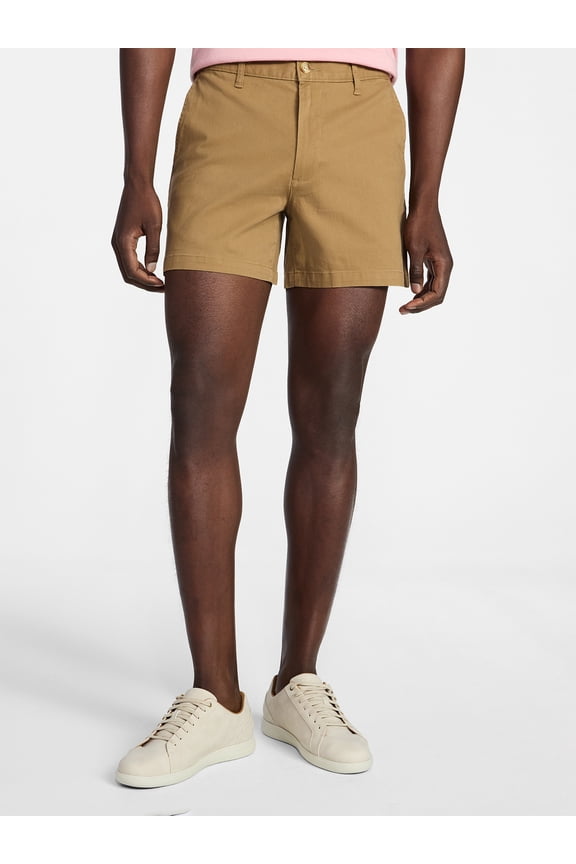 Men's and Big Men's Stretch Twill Flat Front Shorts, 5" Inseam, Sizes 28-54