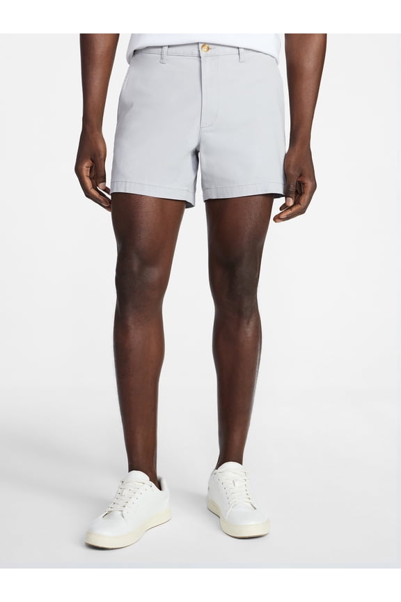 Men's & Big Men's Modern Fit Flat Front Shorts, 5 in Inseam
