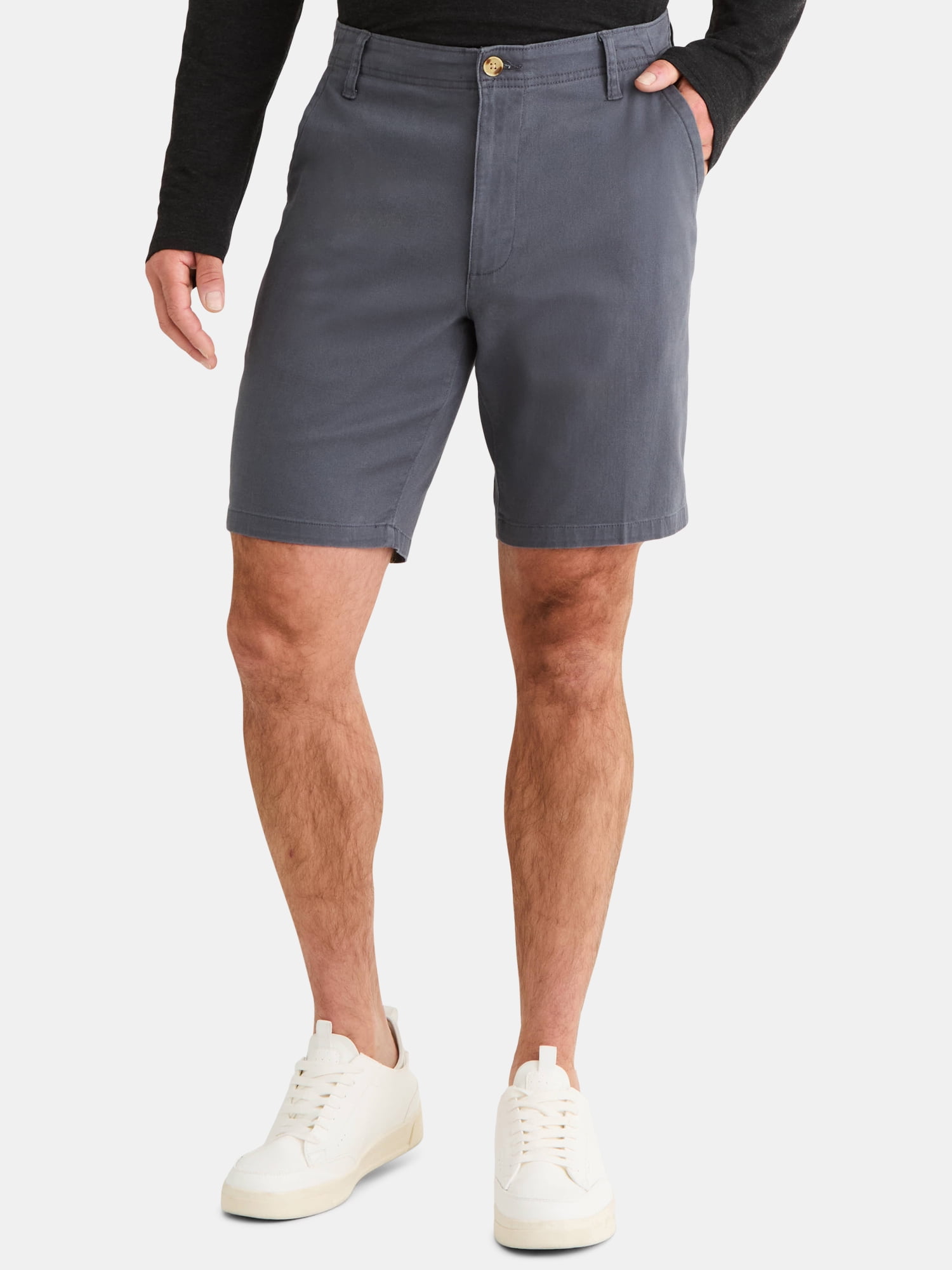 George Men's and Big Men's Flat Front Shorts, 9" Inseam, Sizes 28-54