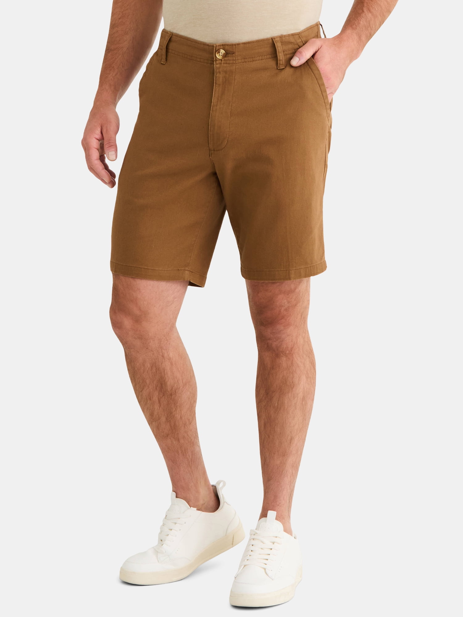 George Men's and Big Men's Flat Front Shorts, 9" Inseam, Sizes 28-54