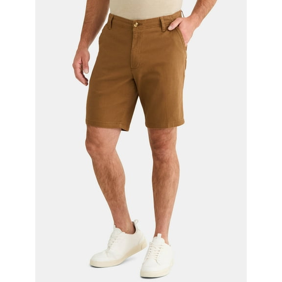 George Men's and Big Men's Flat Front Shorts, 9" Inseam, Sizes 28-54