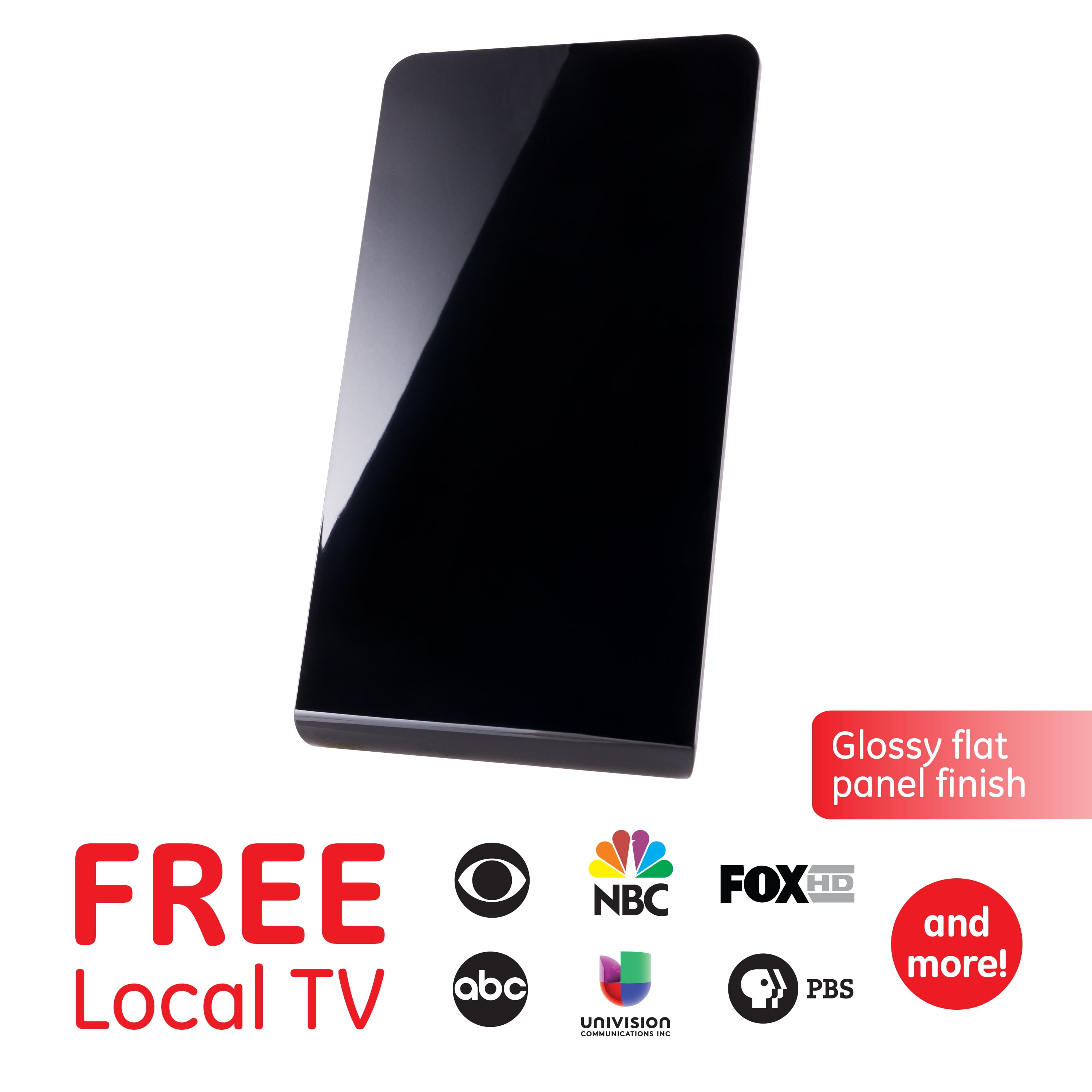 GE Flat Panel Indoor HDTV Antenna, 40mile Range, VHF UHF 1080P 4K