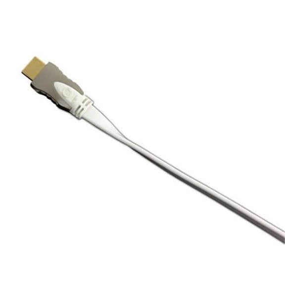 GE Flat White HDMI Cable A Plug to A Plug, 8'
