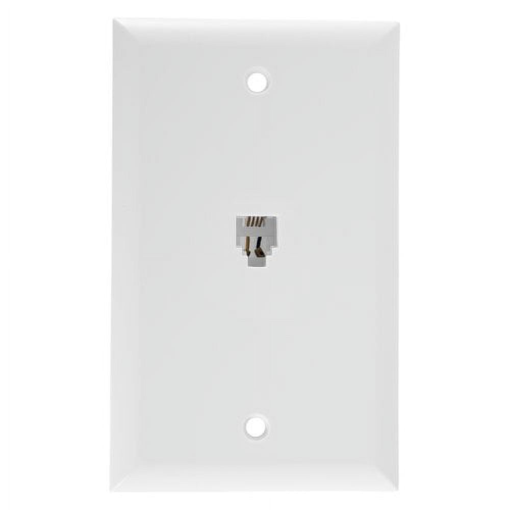 GE Flush Mount Wall Jack, White, 36197
