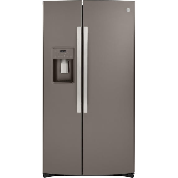 GE Freestanding Side By Side Refrigerator, Gray