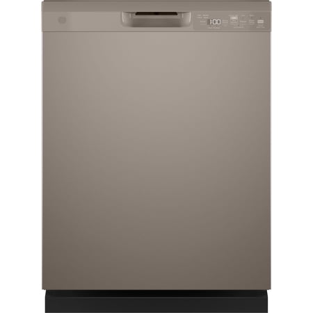 GE - 24" Front Control Built-In Plastic Tub Dishwasher with Steam + Sanitization and 52 dBA - Slate