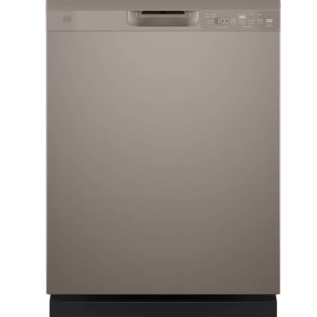 GE® Front Control with Plastic Interior Dishwasher with Sanitize Cycle