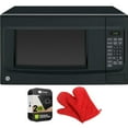 thumbnail image 1 of GE GCST14S1WBB 1.4 Cu. Ft. Capacity Countertop Microwave Oven Black Bundle with 2 YR CPS Enhanced Protection Pack and Deco Chef Pair of Red Heat Resistant Oven Mitt, 1 of 8