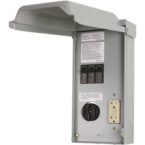 GE Industrial Solutions GE1LU502SS RV Outlet Box, 70 A, 120, 240 V, Surface Mounting