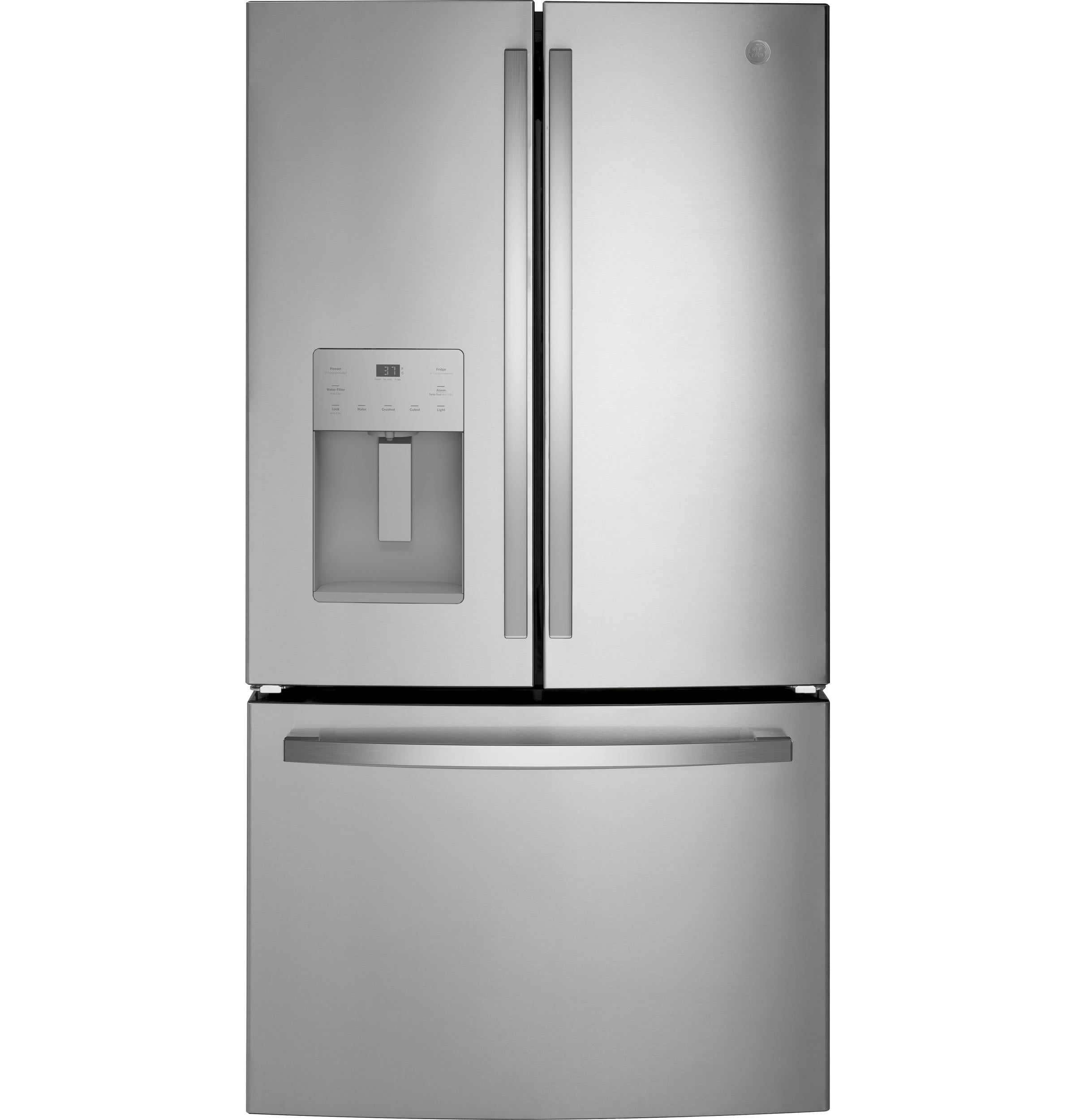 Stainless Steel French Door Refrigerator with Ice Maker and Smart Features